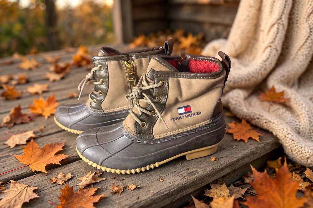 Tommy Hilfiger Twregal-C Women's Brown Tan Duck Rain Boots Size 7M - Picture 7 of 10
